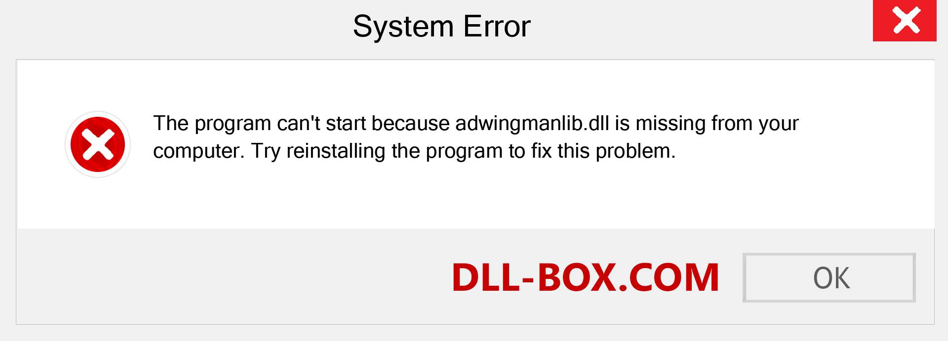  adwingmanlib.dll file is missing?. Download for Windows 7, 8, 10 - Fix  adwingmanlib dll Missing Error on Windows, photos, images